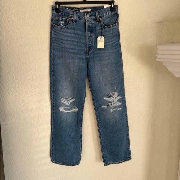 LEVI'S RIBCAGE STRAIGHT ANKLE JEANS 28 x 29 - Picture 5 of 7